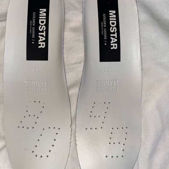 Golden Goose Midstar White and Tan Sneakers - Picture 13 of 14